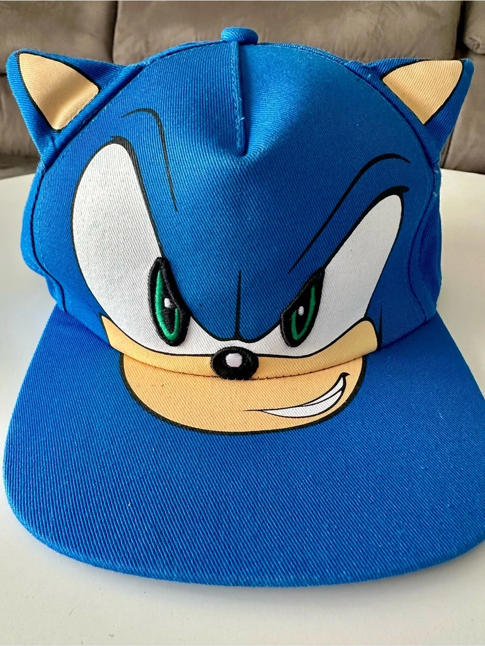 Sonic the Hedgehog Boys Blue 3D Ears Snapback Hat NWT